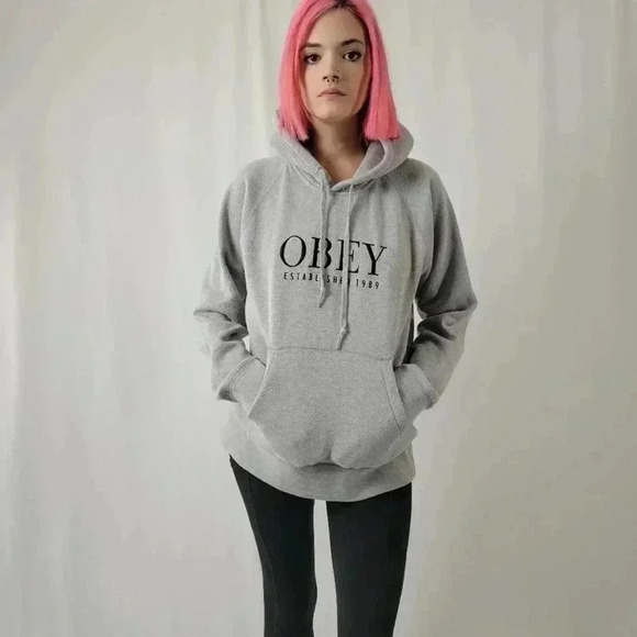 OBEY Grey Hoody - Picture 5 of 8